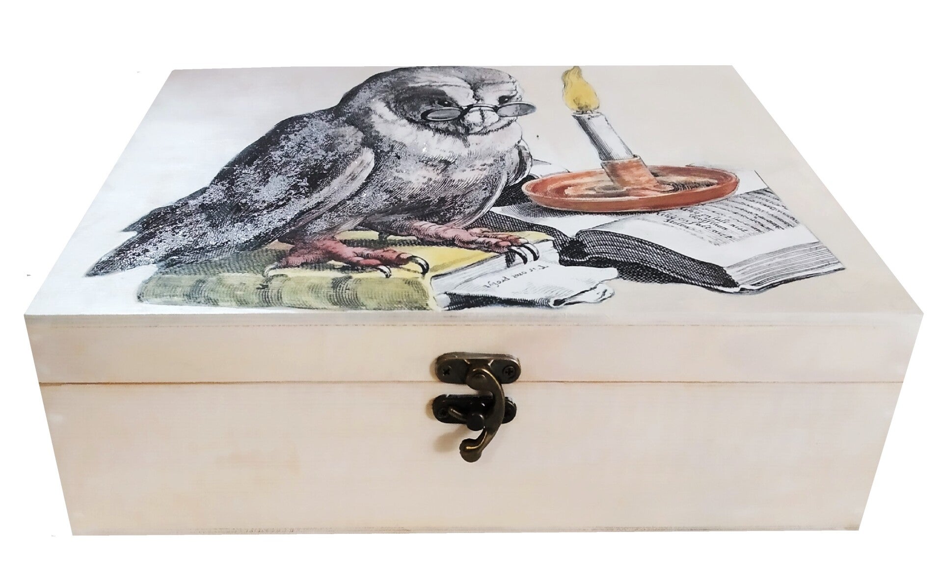 Ξύλινο κουτί αποθήκευσης Κουκουβάγια