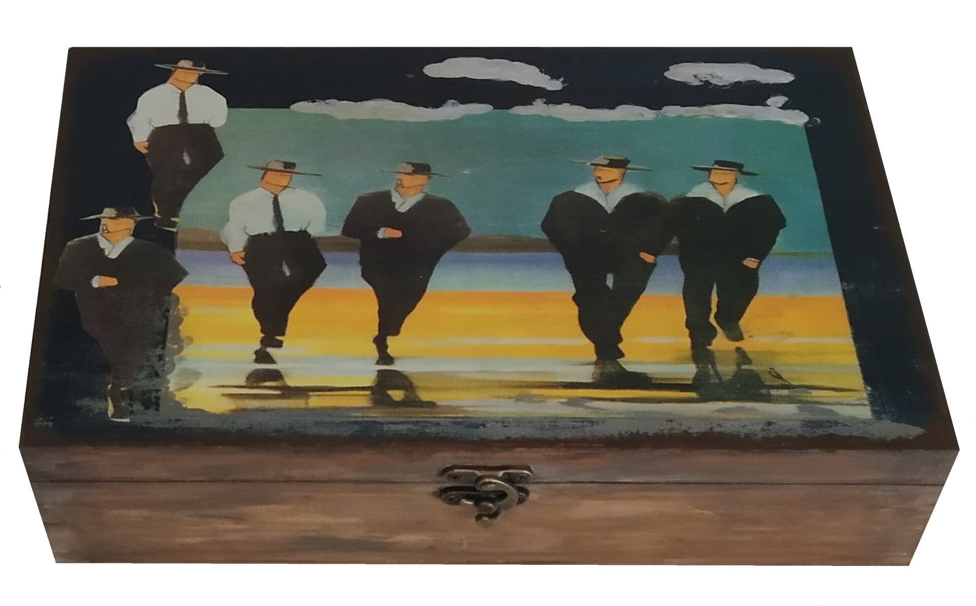 Ξύλινο κουτί αποθήκευσης "Ρεμπέτες"