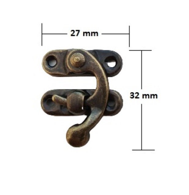 Μεταλλικό κούμπωμα για κουτί αντικέ 27x32