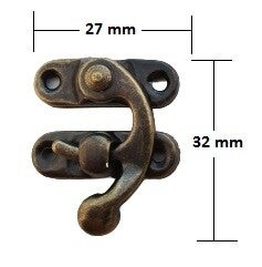 Μεταλλικό κούμπωμα για κουτί αντικέ 27x32