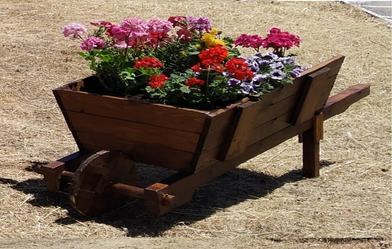 Ξύλινο διακοσμητικό καρότσι