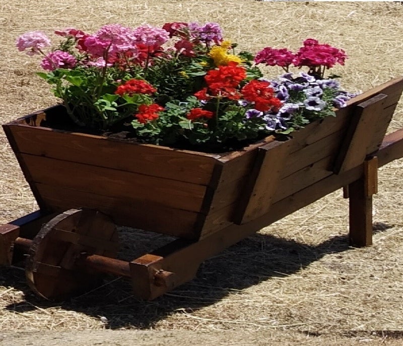 Ξύλινο διακοσμητικό καρότσι