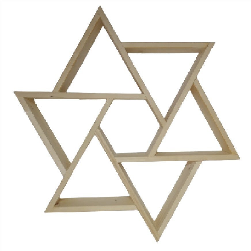  Γεωμετρικό ράφι τοίχου τρίγωνο εξάγωνο