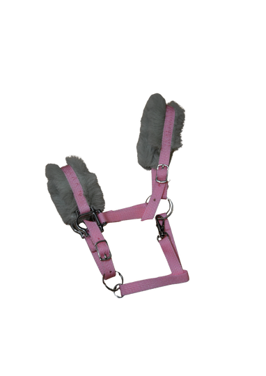 IW fur halter - pink-mint