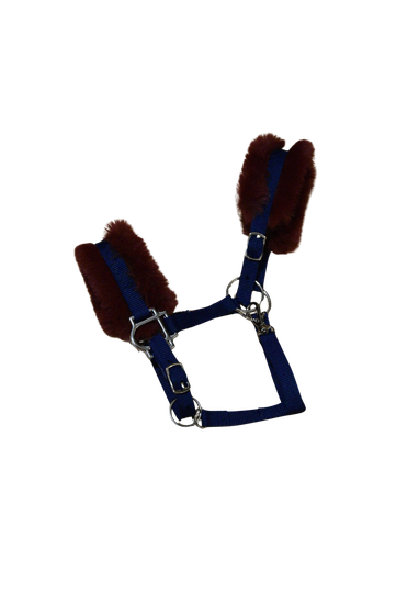 IW fur halter size M - blue - red