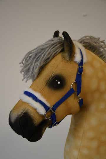 IW fur halter blue - white