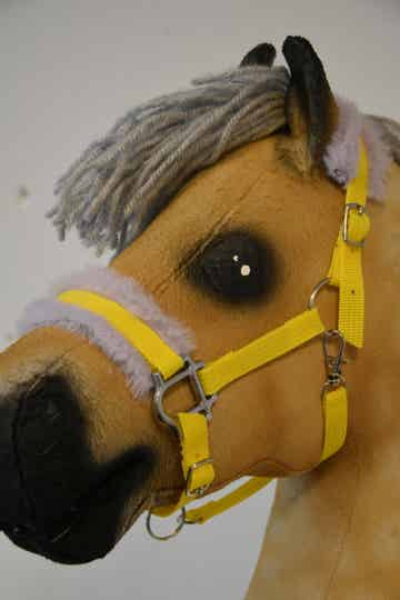 IW fur halter yellow - lila