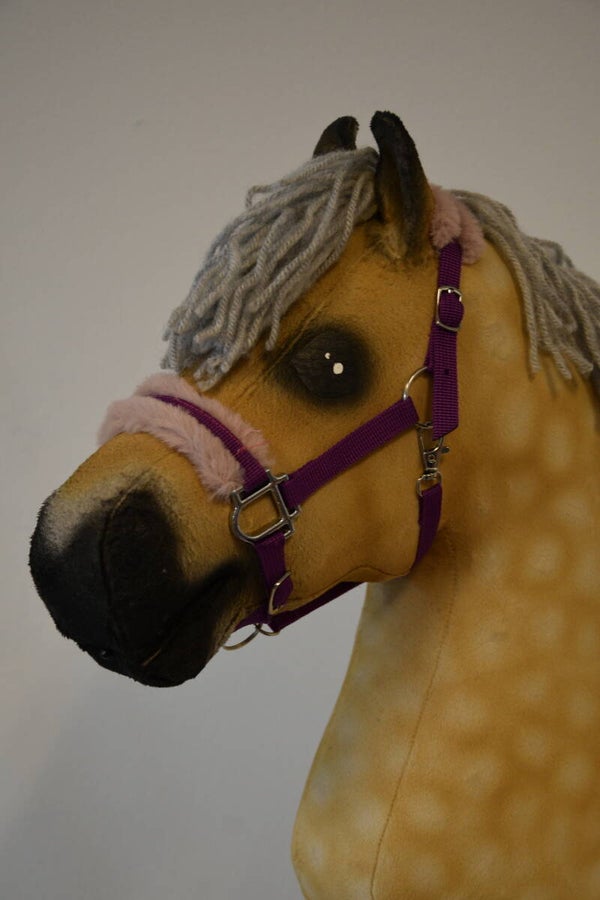 IW fur halter purple-pink