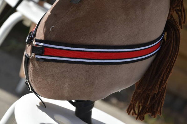 IW elastic breastplate - stretch- black&red stripes