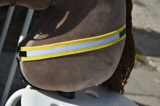 IW elastic breastplate - stretch- yellow&white stripes