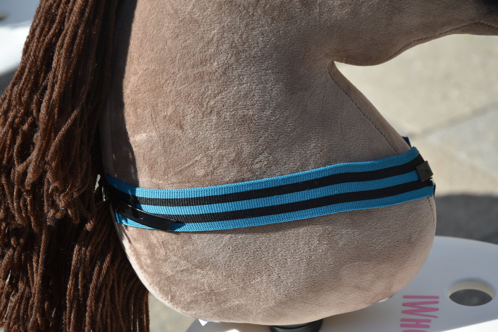 IW elastic breastplate - stretch- blue&black stripes