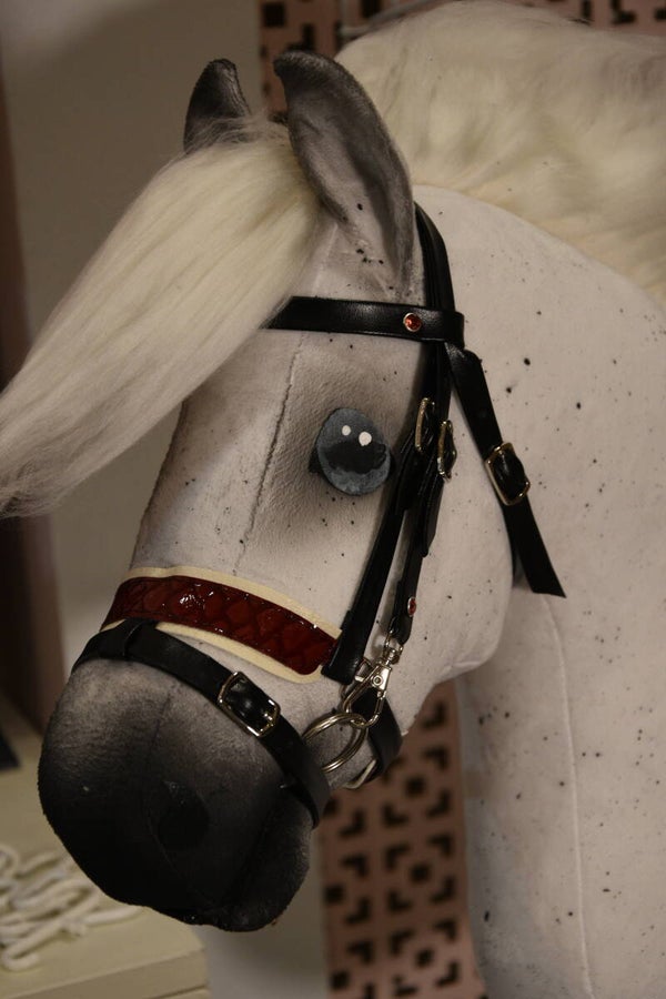 IW luxe dressage bridle - Red S/M