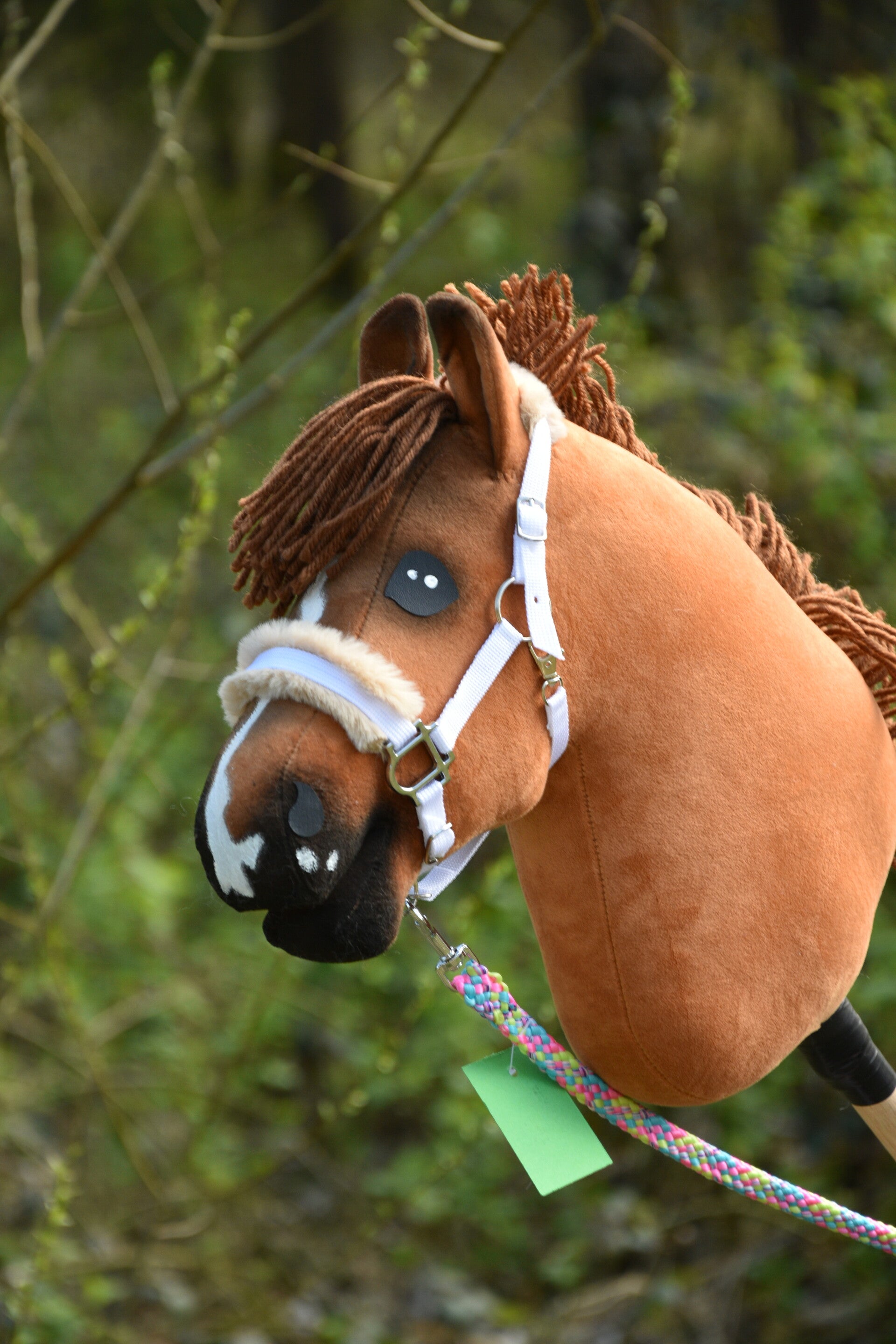 IW white-beige fur halter size S-M
