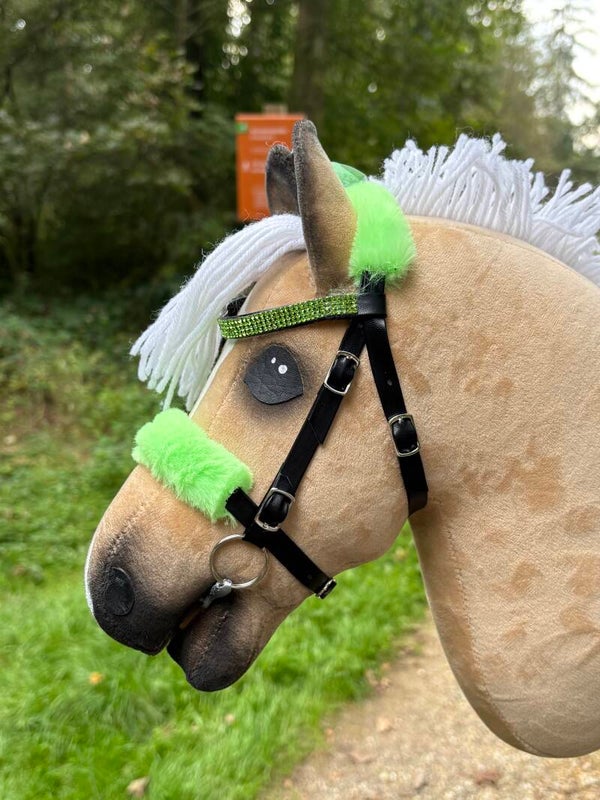 IW green fur bridle -S-M budget