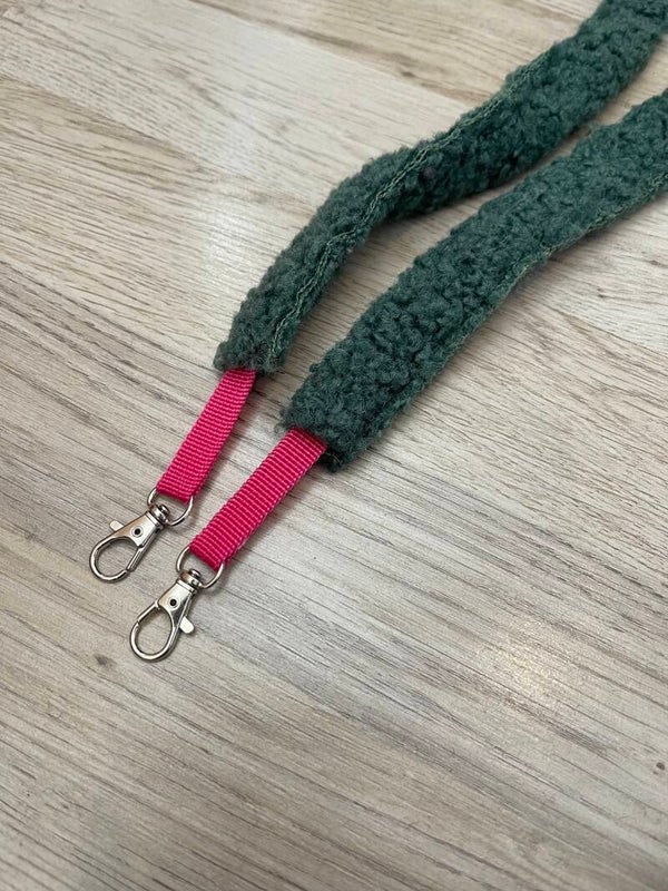 IW fur reins pink- green