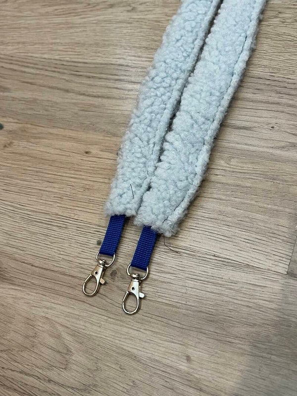 IW fur reins dark blue-baby blue