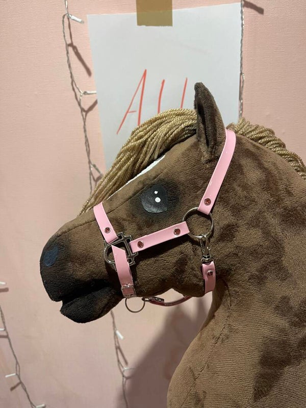 IW pink glitter leather halter size M