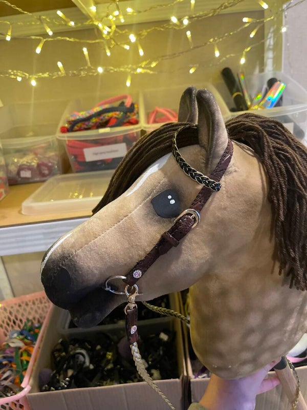 IW dark brown western bridle with reins