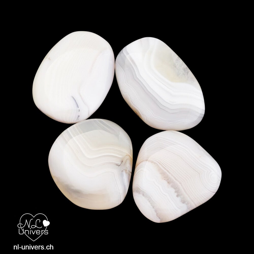 Agate blanche galet