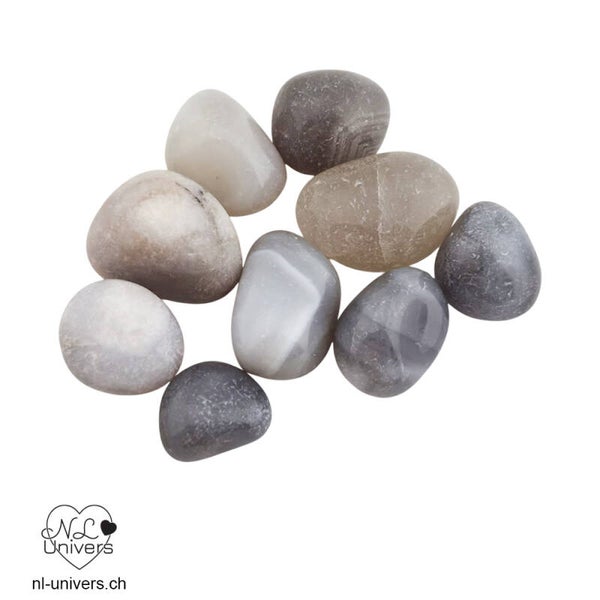Agate grise roulée