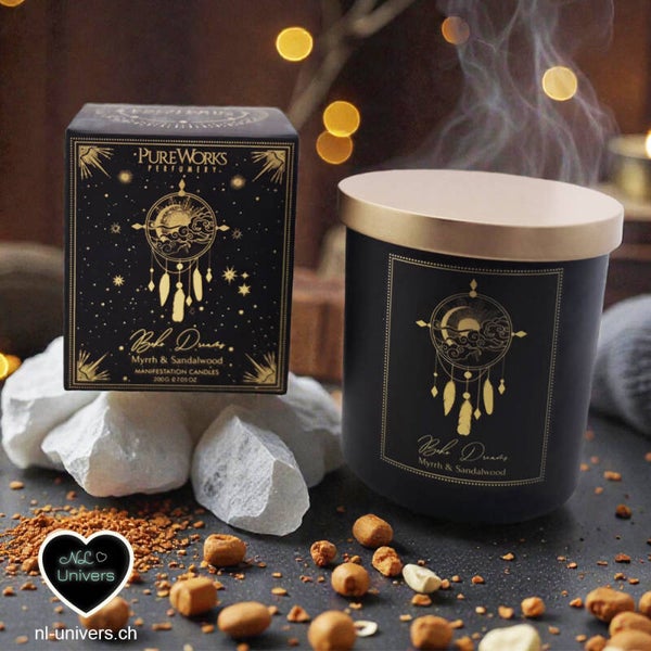 Bougie d'intention Boho Dreams + Cristal de Roche
