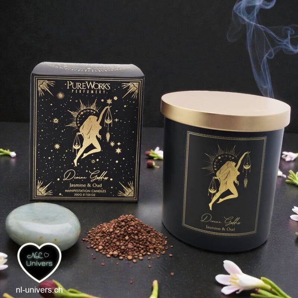Bougie d'intention Divine Goddess + Jade Xinji