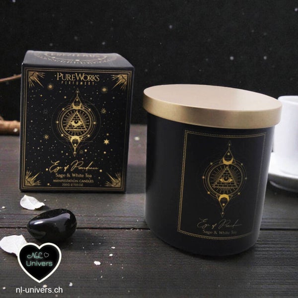 Bougie d'intention Eye of providence + Obsidienne noire