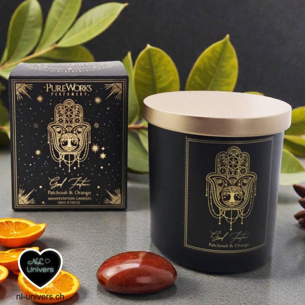 Bougie d'intention Good fortune + Jaspe rouge