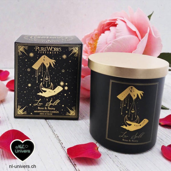 Bougie d'intention Love spell + Quartz rose