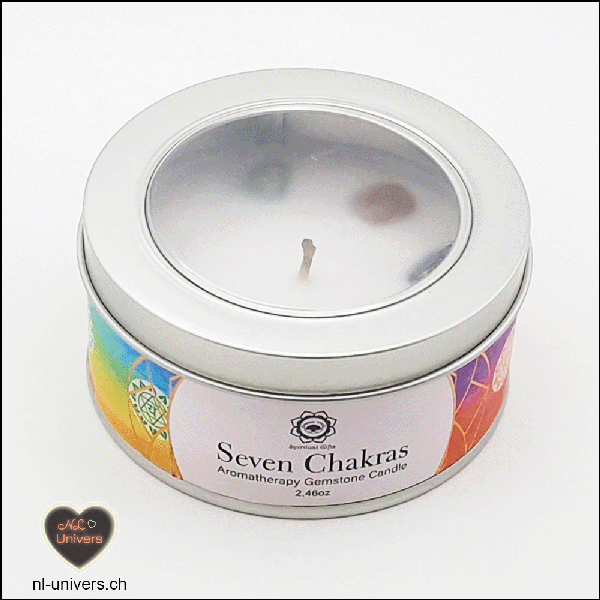 Bougie Green Tree Seven Chakras – 7 Pierres différentes + Nag Champa