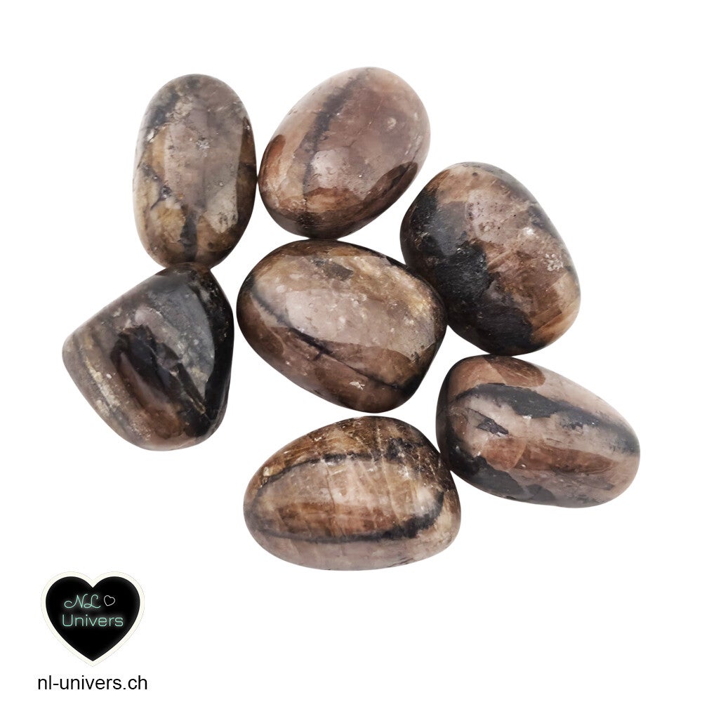 Chiastolite / Andalousite / Pierre de croix roulée