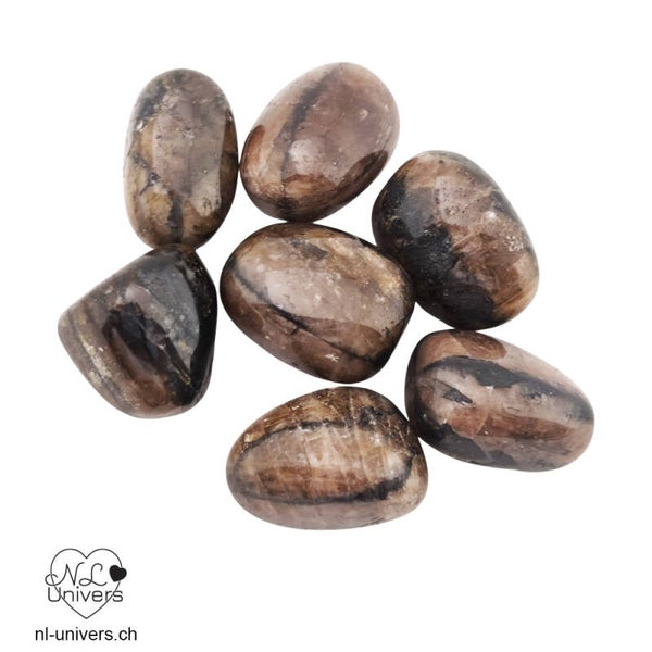 Chiastolite / Andalousite / Pierre de croix roulée