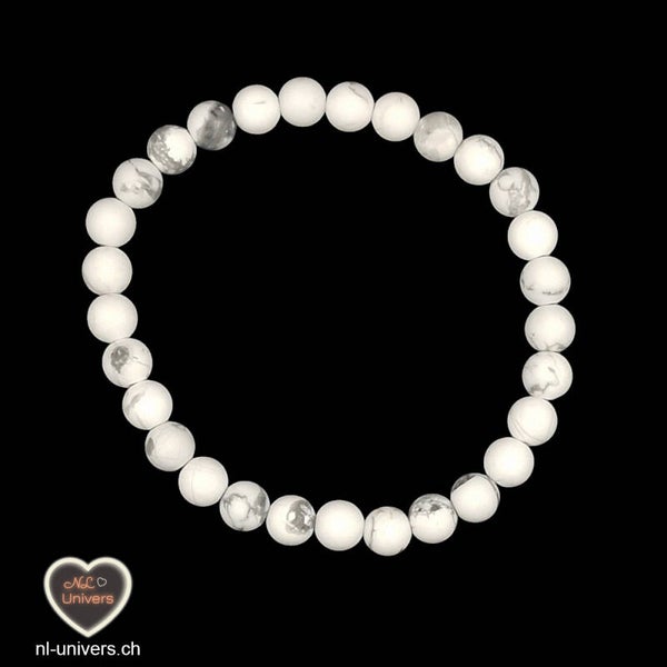 Bracelet Howlite-Magnésite mat