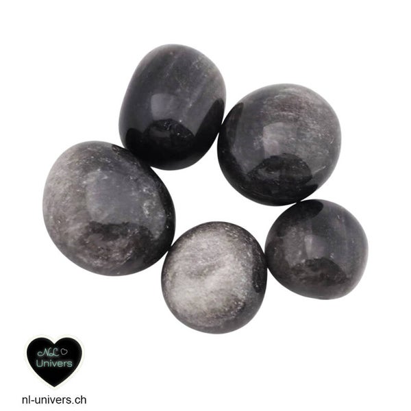 Obsidienne argentée roulée