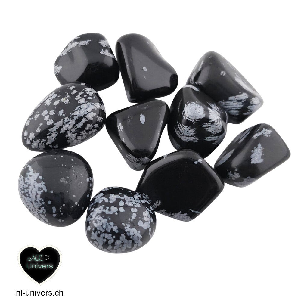 Obsidienne Flocon de neige / Mouchetée roulée