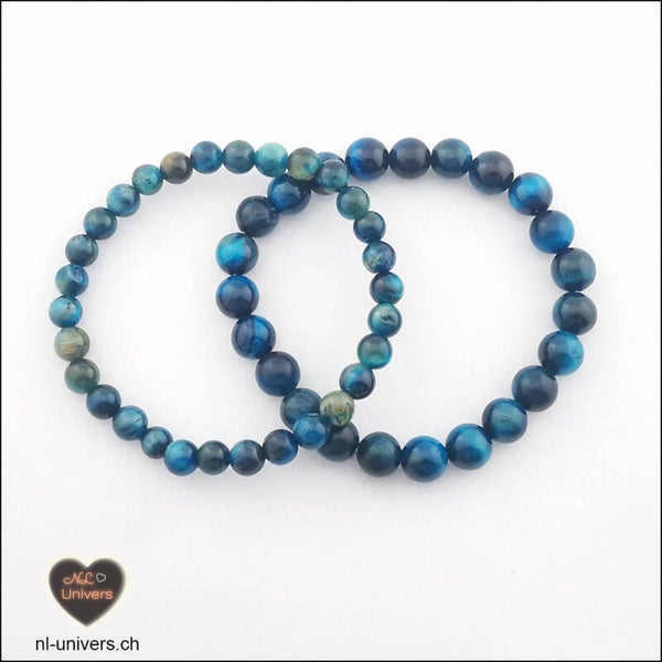 Bracelet Œil de tigre bleu clair teinté