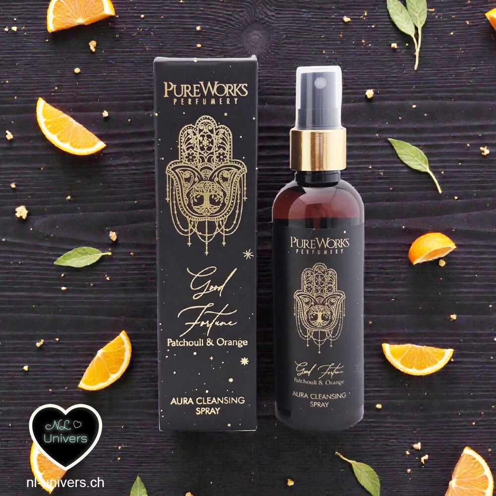 Vaporisateur et spray d'ambiance aura Good Fortune patchouli & orange