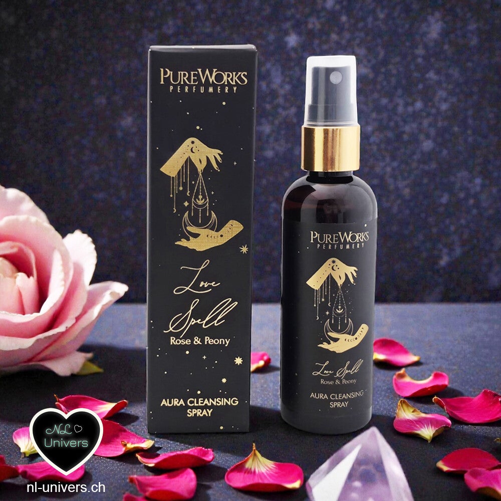 Vaporisateur et spray d'ambiance aura Love spell rose & pivoine