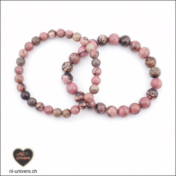 Bracelet Rhodonite avec Manganèse