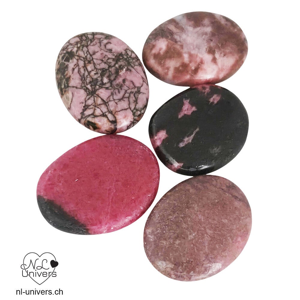 Rhodonite avec manganèse galet
