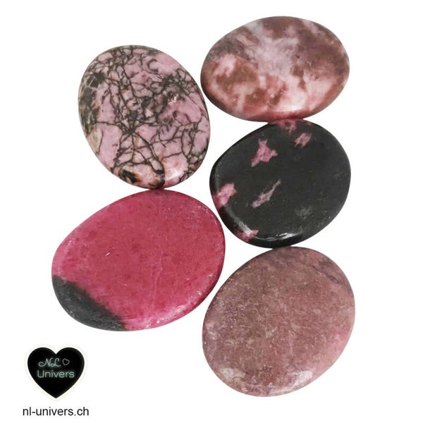 Rhodonite avec manganèse galet