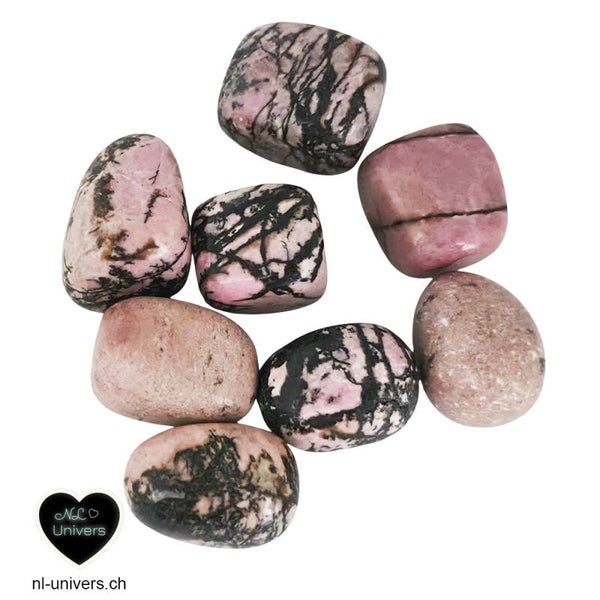 Rhodonite avec manganèse roulée