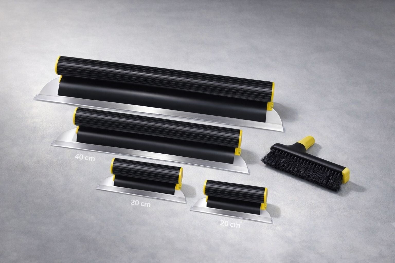Profi Glättkellen Set 20 / 30 / 40 cm + Bürste – Ideal für Putz, Gips und Spachtelarbeiten