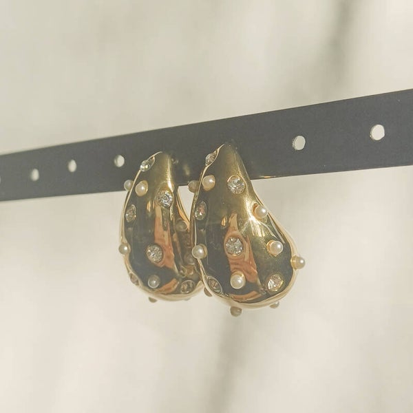 Shiny drops oorbellen goud