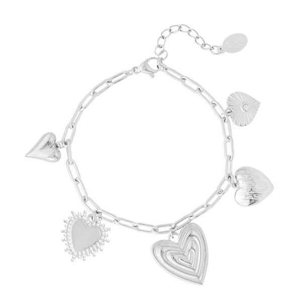 Cute charms armband zilver