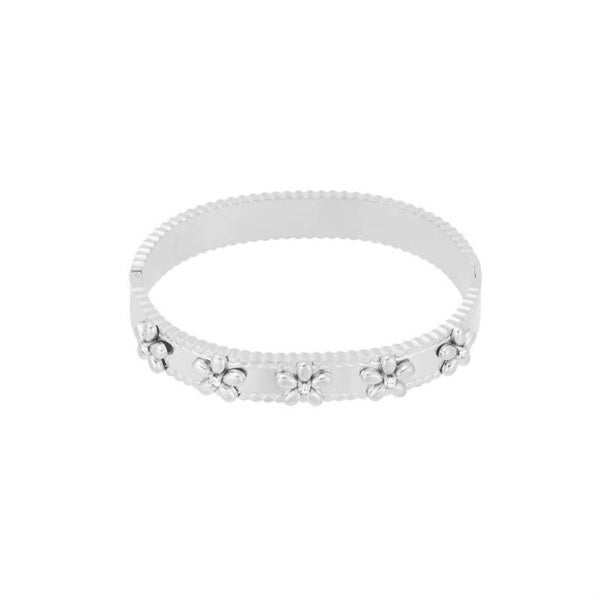 Flower party bangle zilver