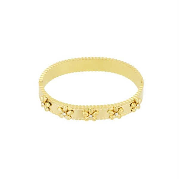 Flower party bangle goud
