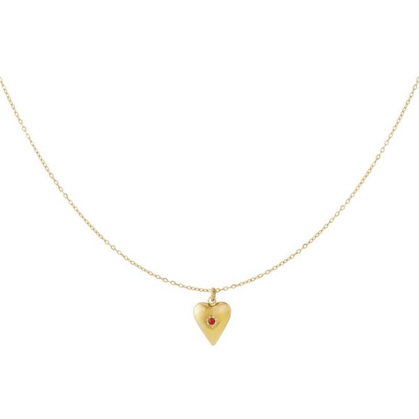 Birthstone ketting goud