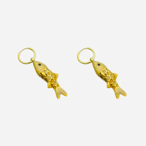Fishy oorbellen goud