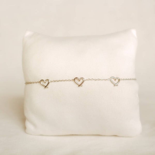 Special heart armband zilver